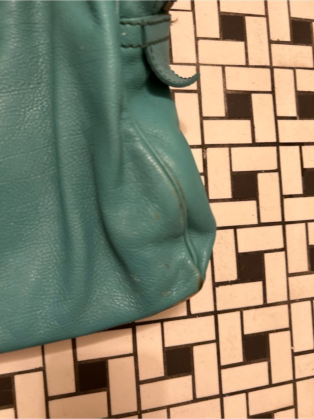 Marc Jacobs made in Italy turquoise Leather Tote Satchel - Picture 10 of 16